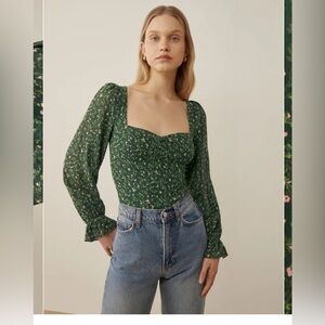 Reformation Chase Top in Coriander Sz 8